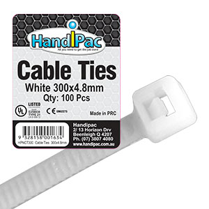 HPNCT300, Neutral, white, Cable Ties, Zip Tie, 300x4.8mm